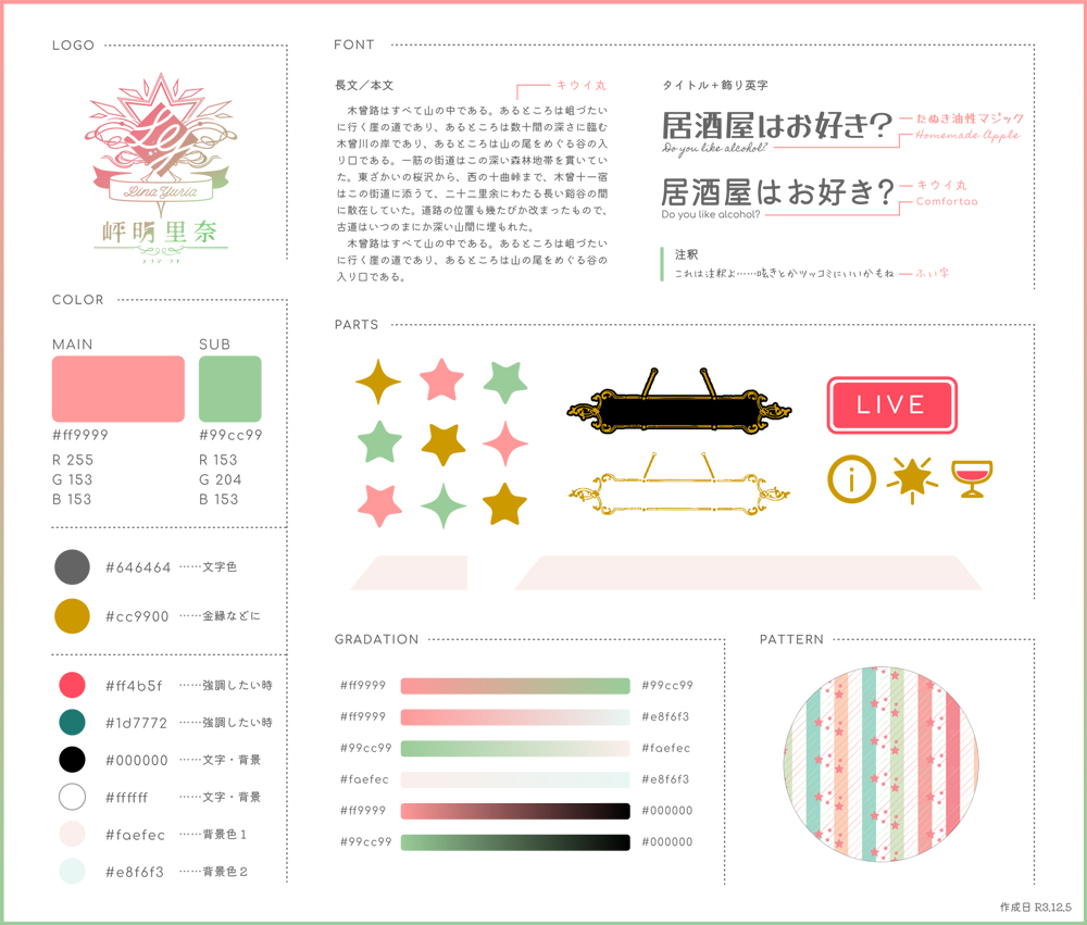 岼明里奈デザインボード